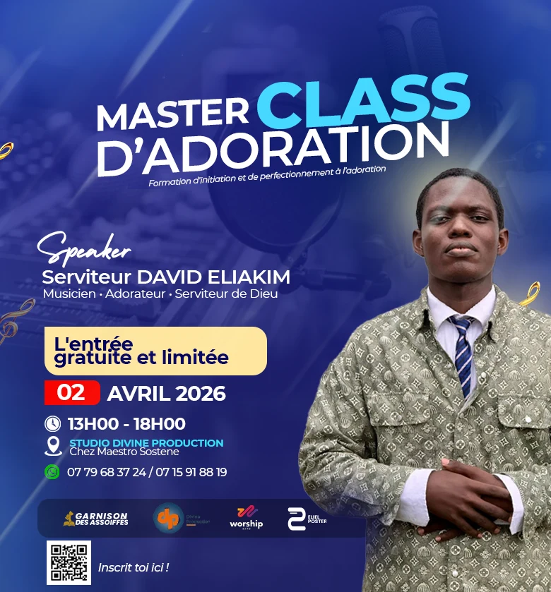 Affiche Master Class d’Adoration pour Divine Production